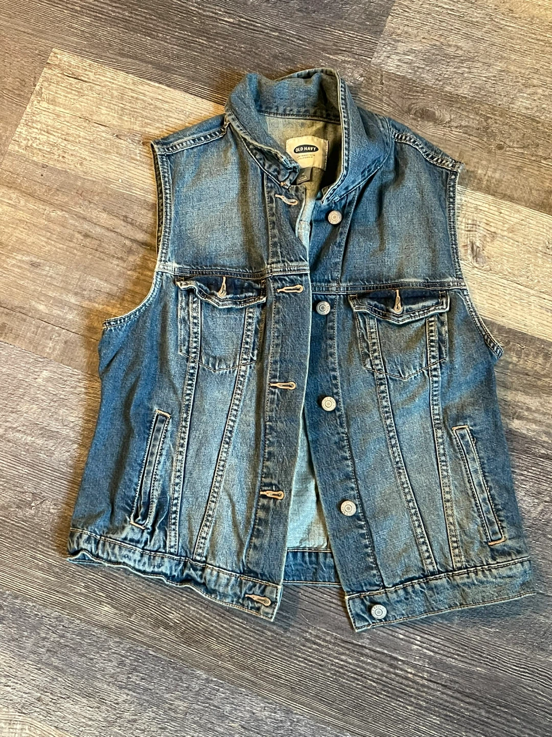 Old Navy Women's Blue Denim Vest M