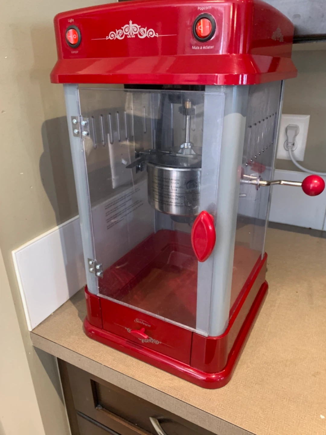 Sunbeam Red Popcorn Machine