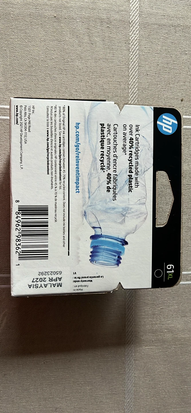 HP 61XL Black Original Ink Cartridge new - photo 2