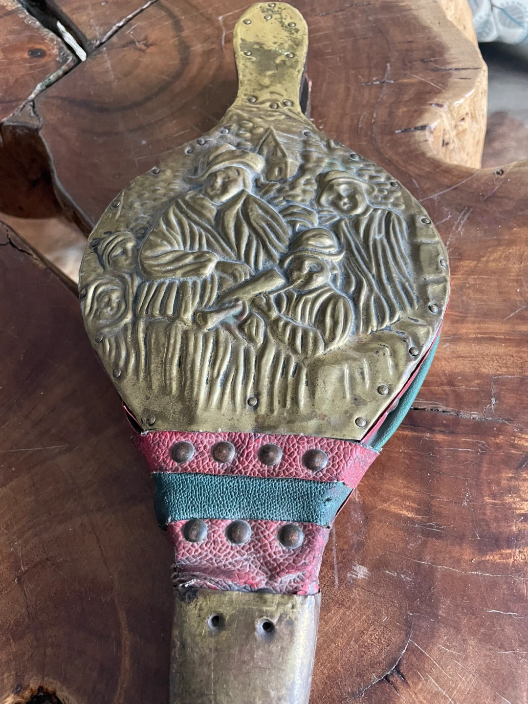 Antique Bellows Fireplace Air Blower - photo 2