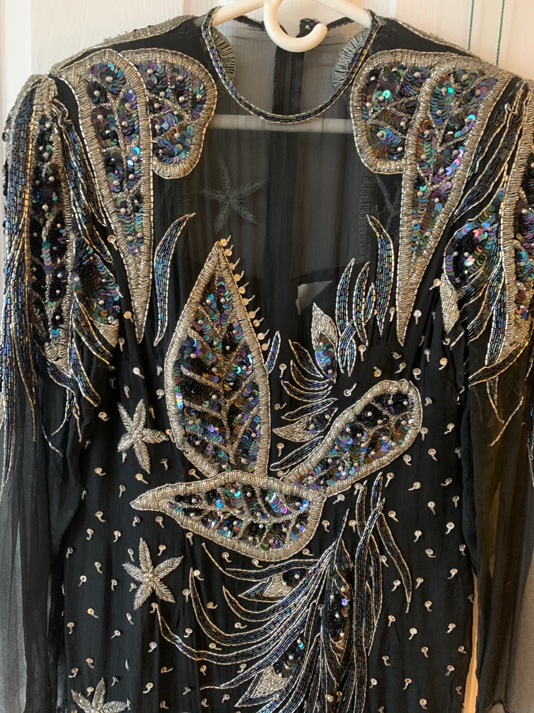 Embellished Black Beaded Dress - photo 3