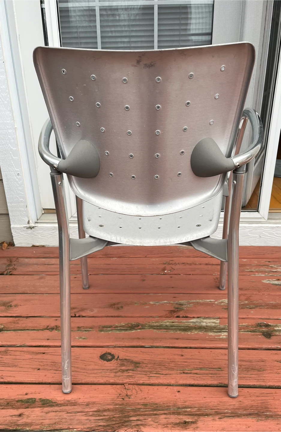 Set of 4 Silver Aluminum Chairs - photo 3