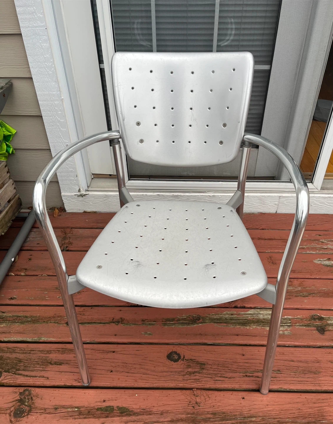 Set of 4 Silver Aluminum Chairs