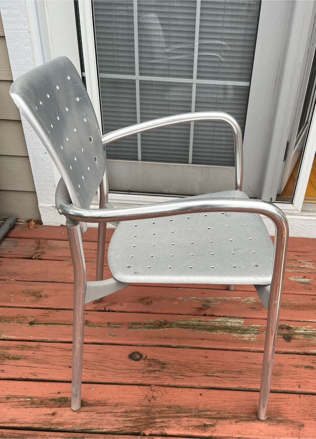 Set of 4 Silver Aluminum Chairs - photo 2