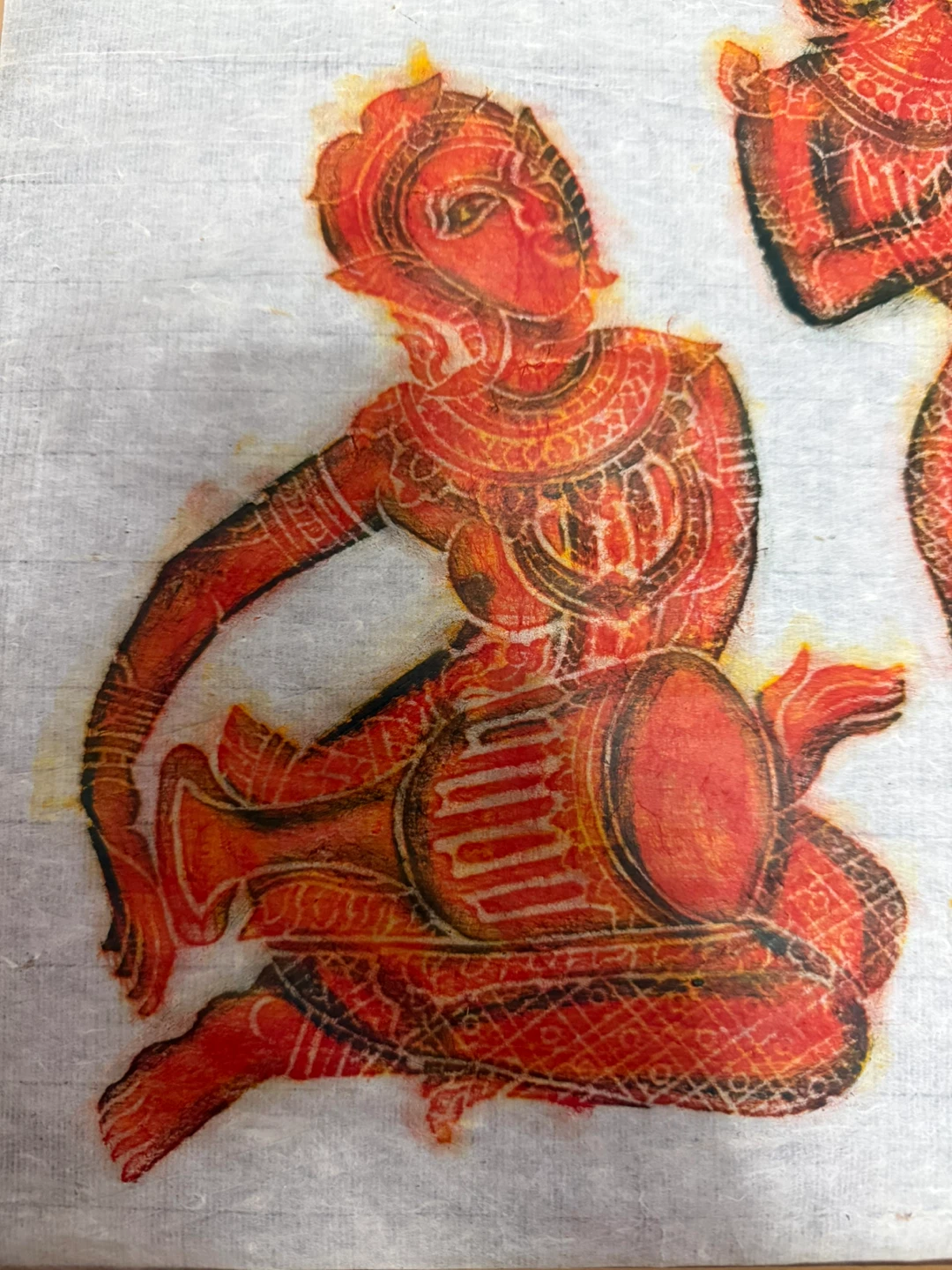 Original Thai temple rubbing on rice paper - photo 2