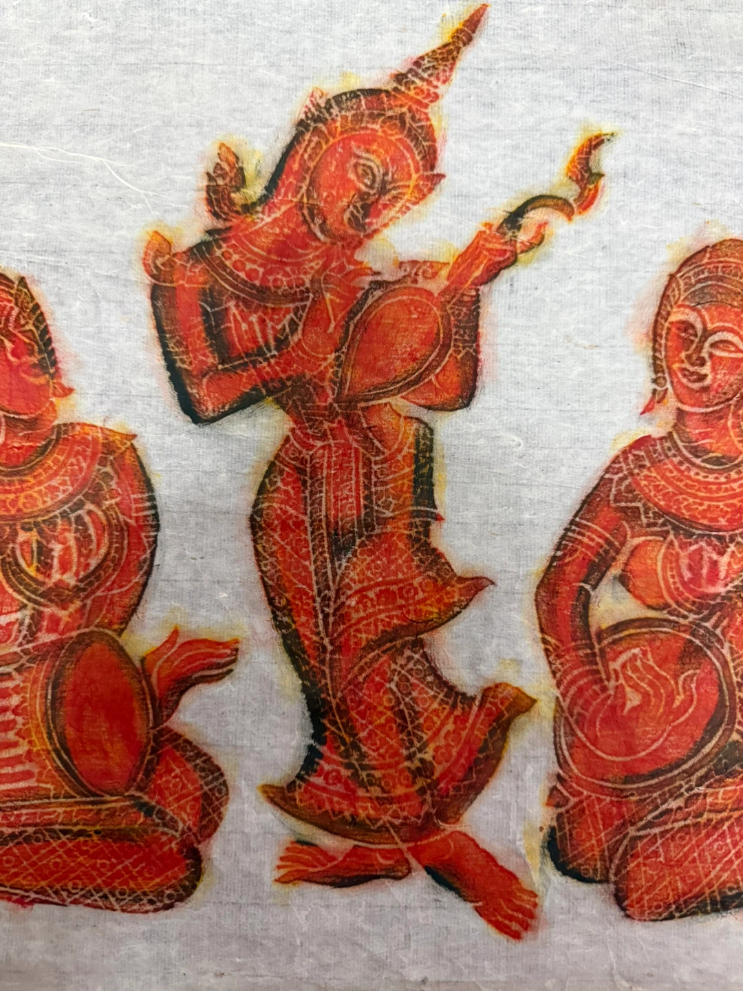 Original Thai temple rubbing on rice paper - photo 3