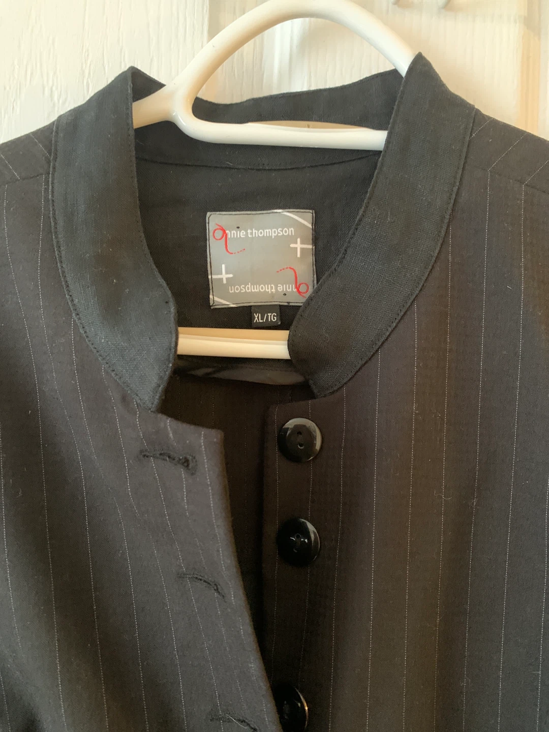 Annie Thompson Black Pinstripe Vest Dress XL/TG - photo 2