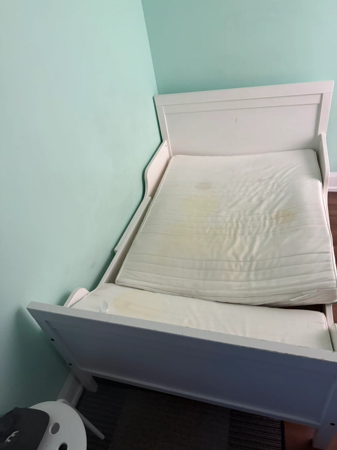 Toddler Bed White - Includes Mattress