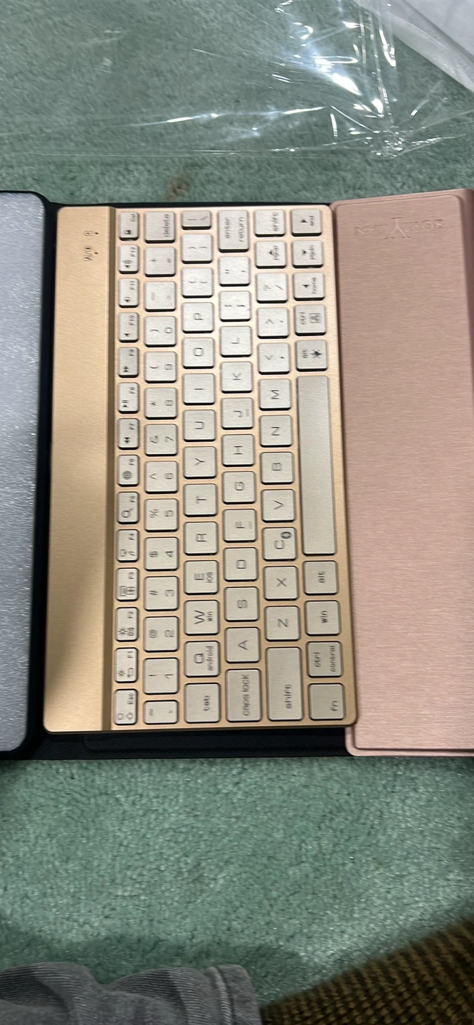 ROO-YI-AN Rose Gold Folding Bluetooth Keyboard Case - photo 3