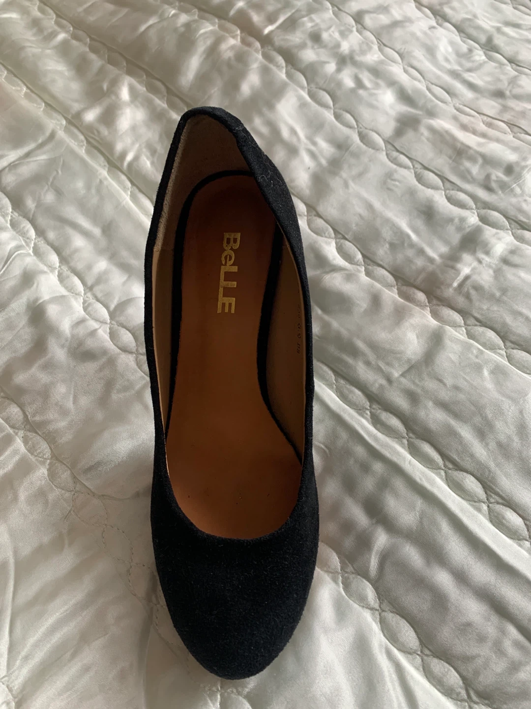 Belle Black Suede Leopard Print Block Heel Pumps - photo 2