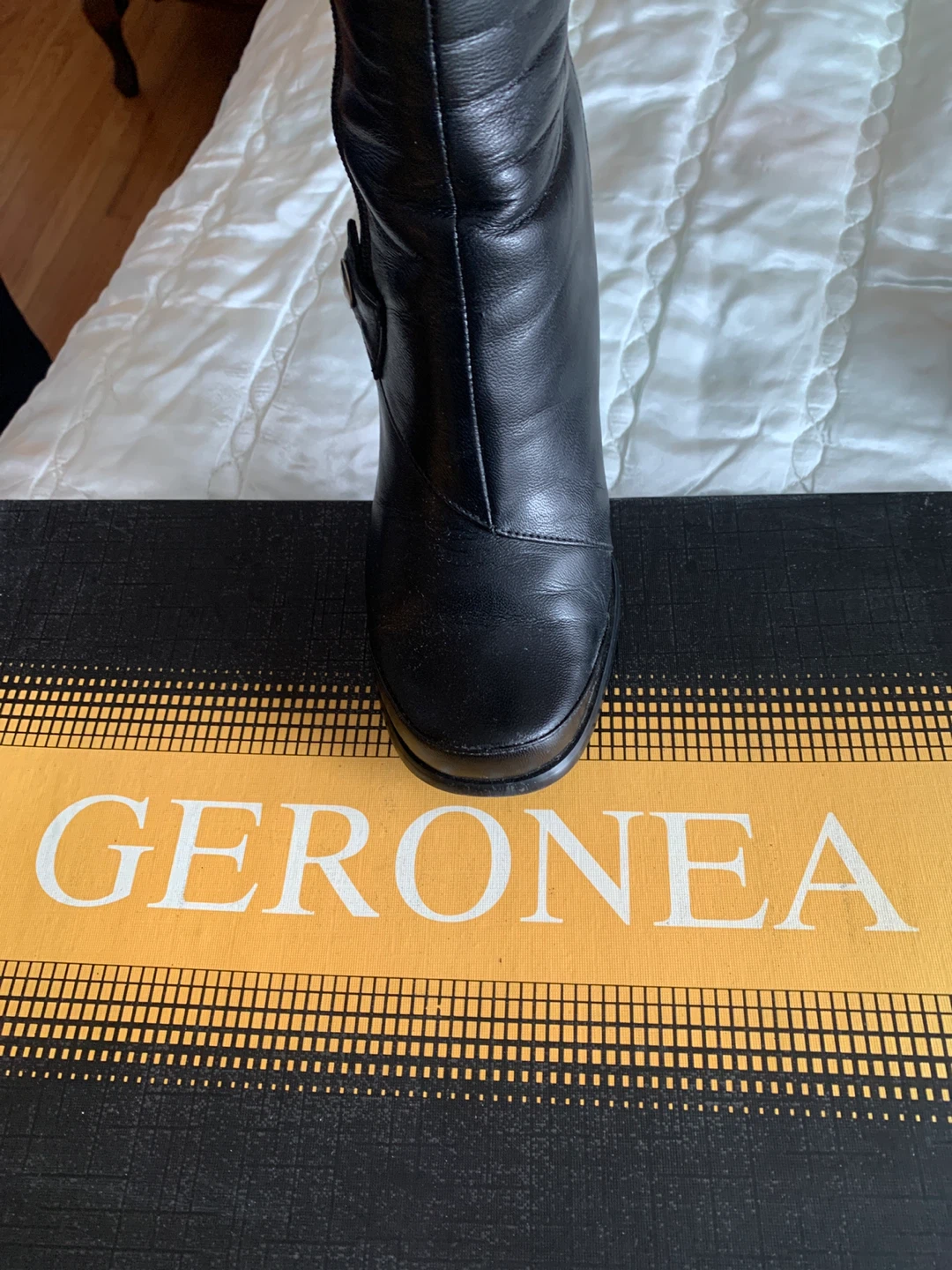 Diffusion Black Leather Heeled Boots - photo 5