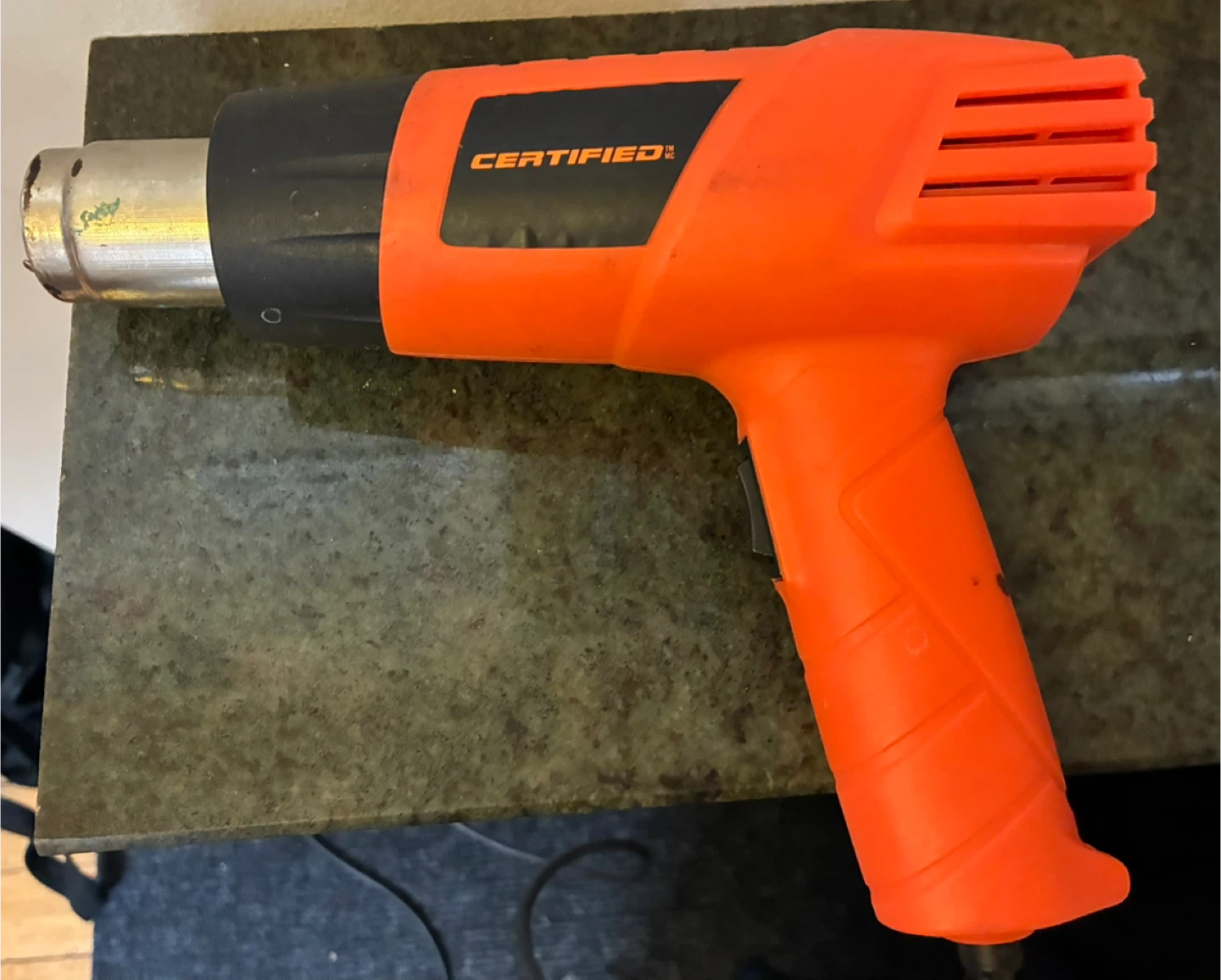 Heat gun tool working renovation  furniture refinishing glue