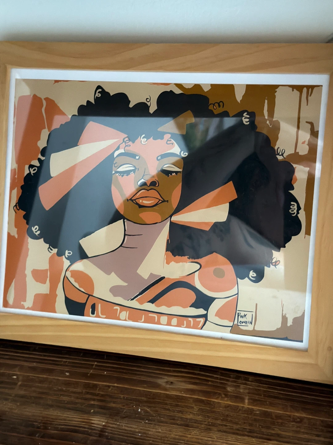 Framed Art Print - Pink LoMein