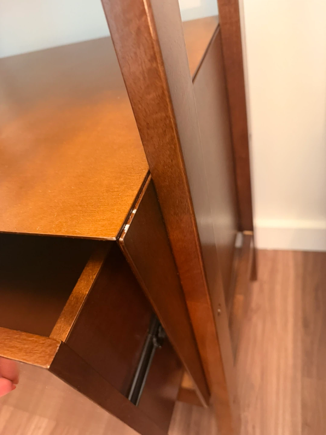 Wooden Ladder Bookshelf with Drawer - photo 4