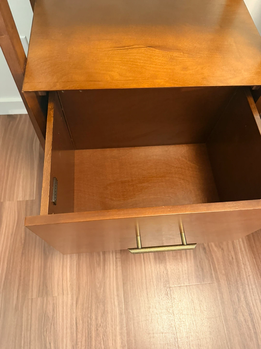 Wooden Ladder Bookshelf with Drawer - photo 3