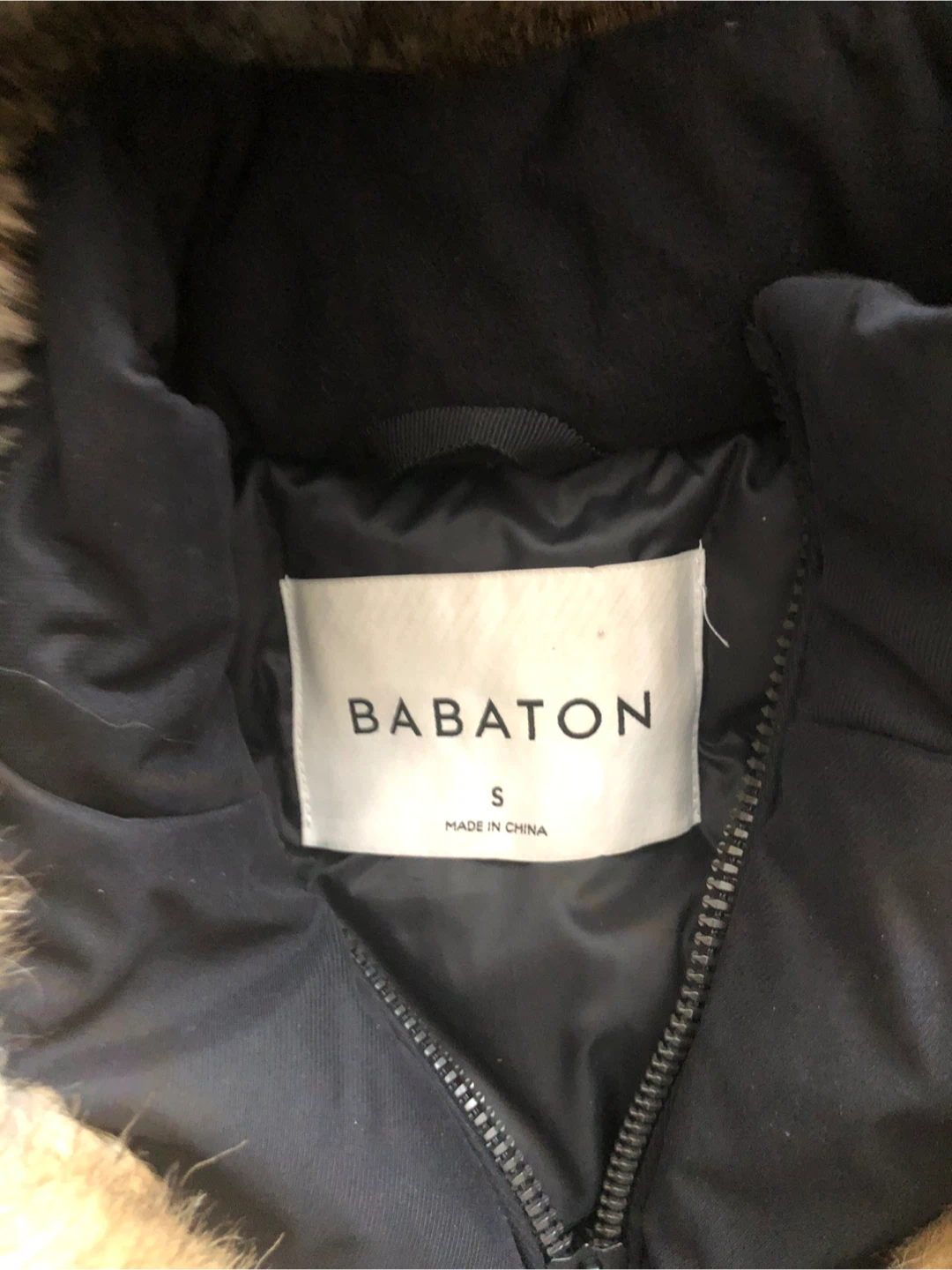 Babaton Black Parka with Fur Hood - Size S - photo 5