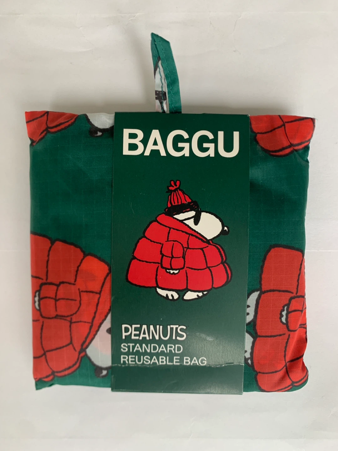 [Unopened] BAGGU Reusable Bag with Snoopy, Red Puffer - photo 3