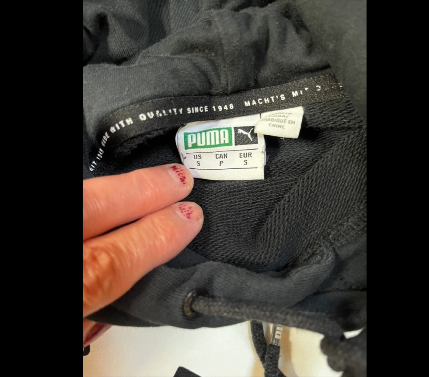 Puma Black Hoodie - Size Small - photo 4