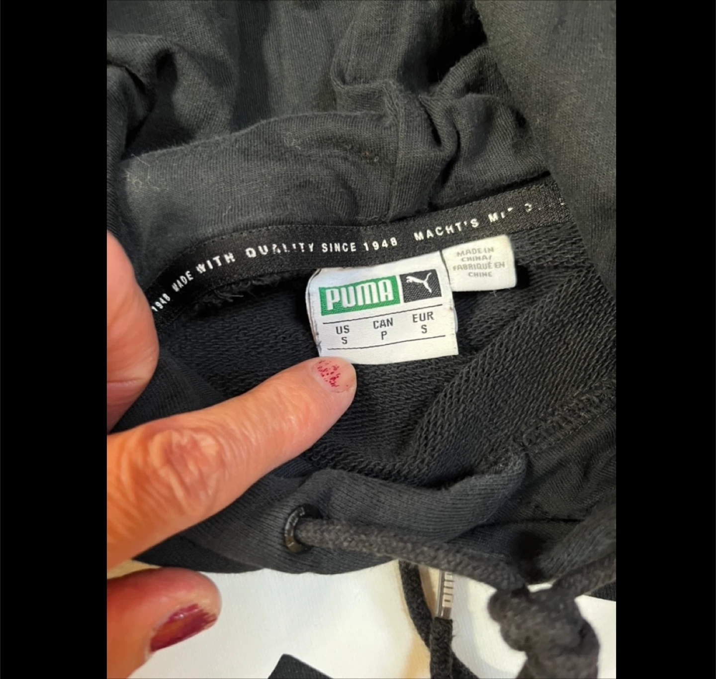 Puma Black Hoodie - Size Small - photo 5