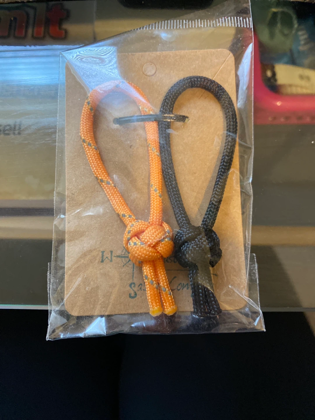 Paracord Keychain Set - Orange & Black