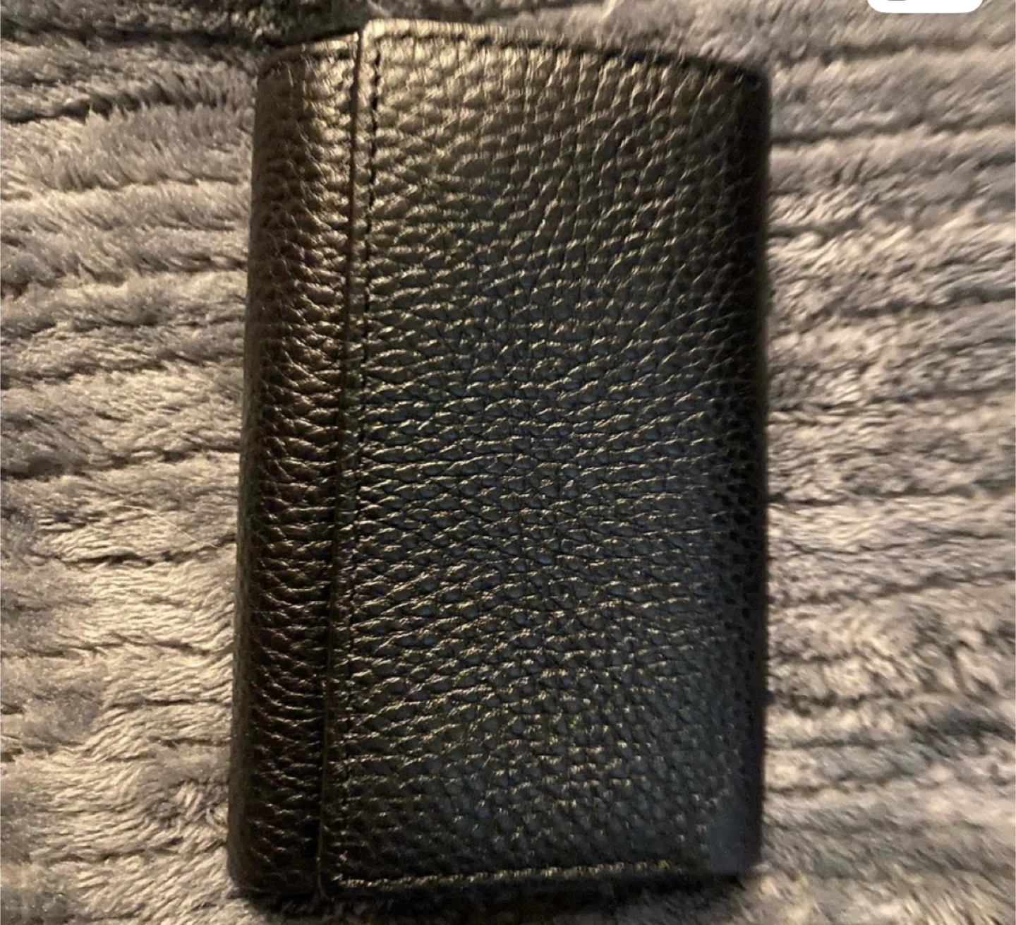 Black Leather Tri-Fold Key Wallet