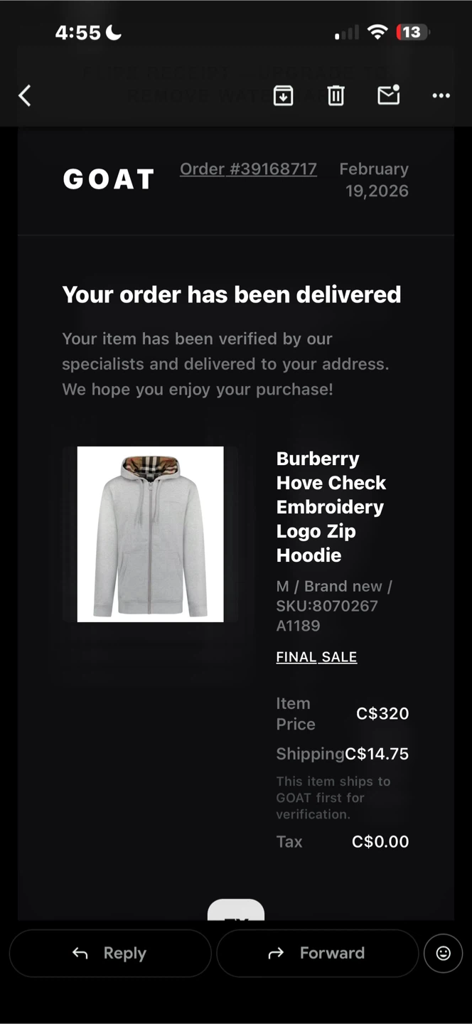 Burberry Grey Zip Up Hoodie - photo 4