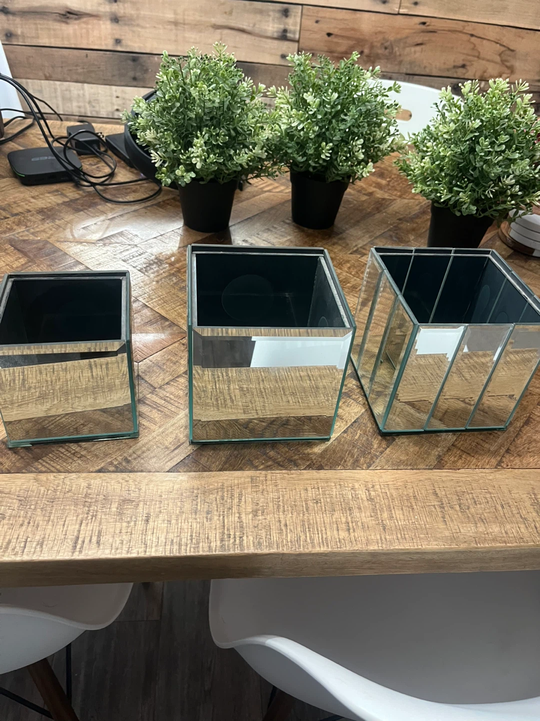 Mirrored Glass Square Decorative Box