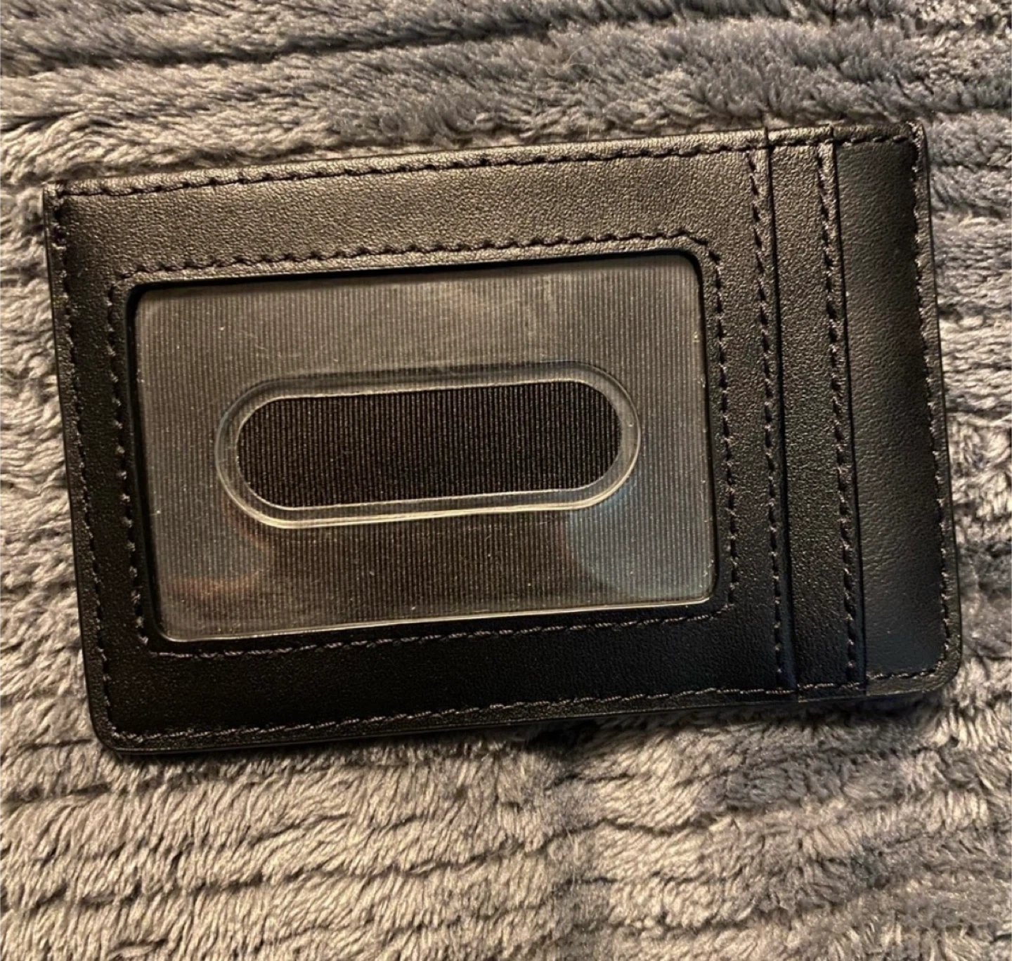 Ralph Lauren Black Leather Card Holder with ID Window - photo 2