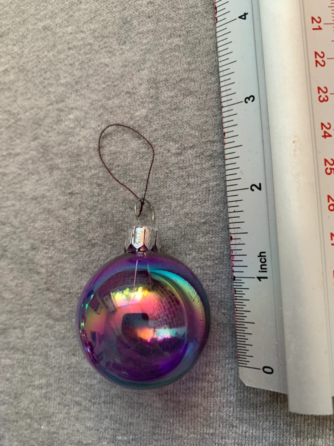 24 Iridescent Purple Christmas Ornaments - photo 3