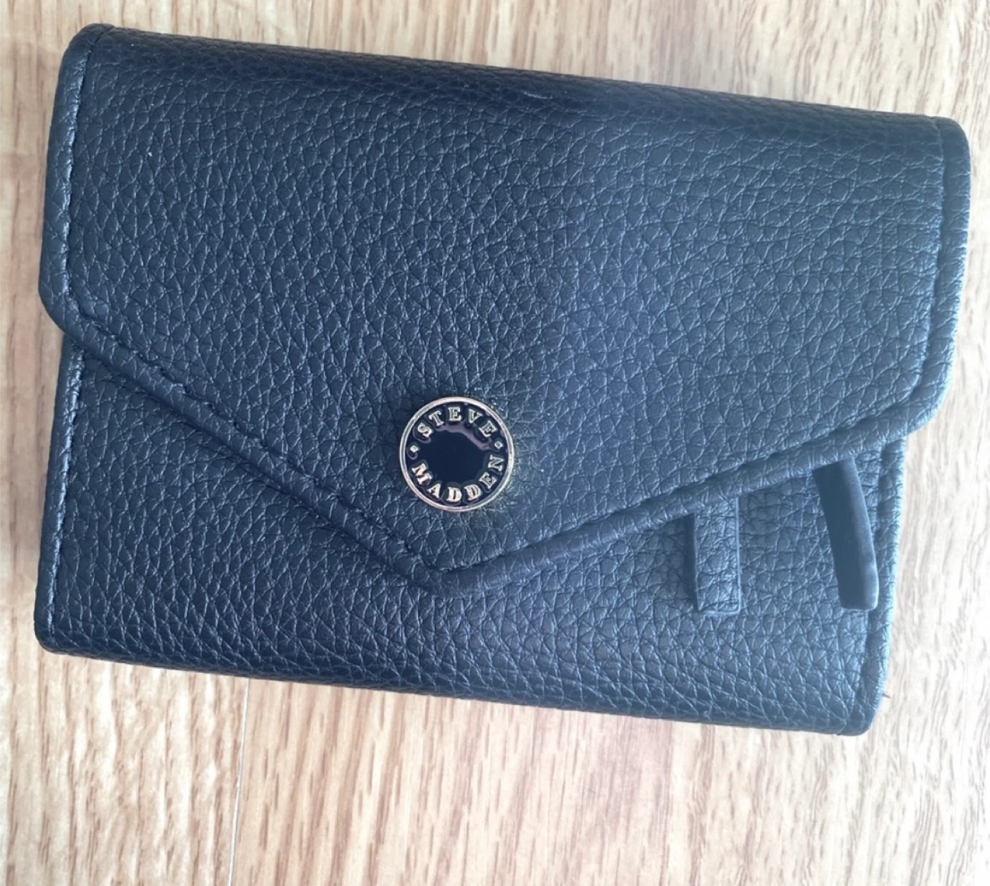 Steve Madden Black Faux Leather Wallet