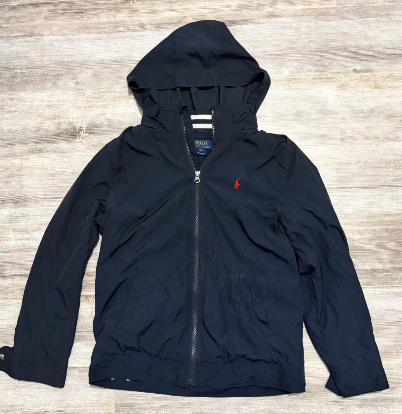 Kids Polo Ralph Lauren Navy Hooded Jacket