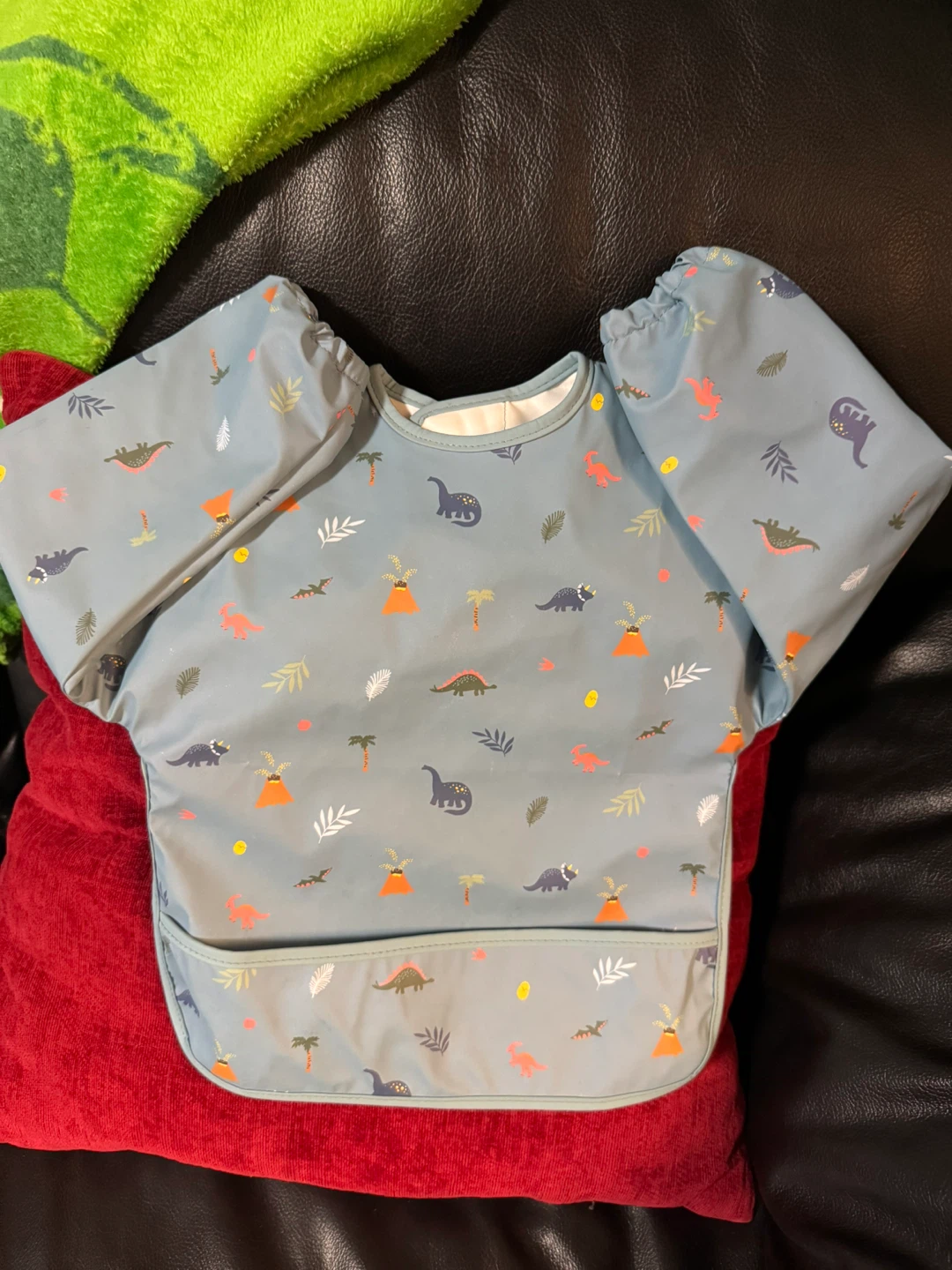 FREE!! Baby Bib with Sleeves - Dinosaur Print, from Target.