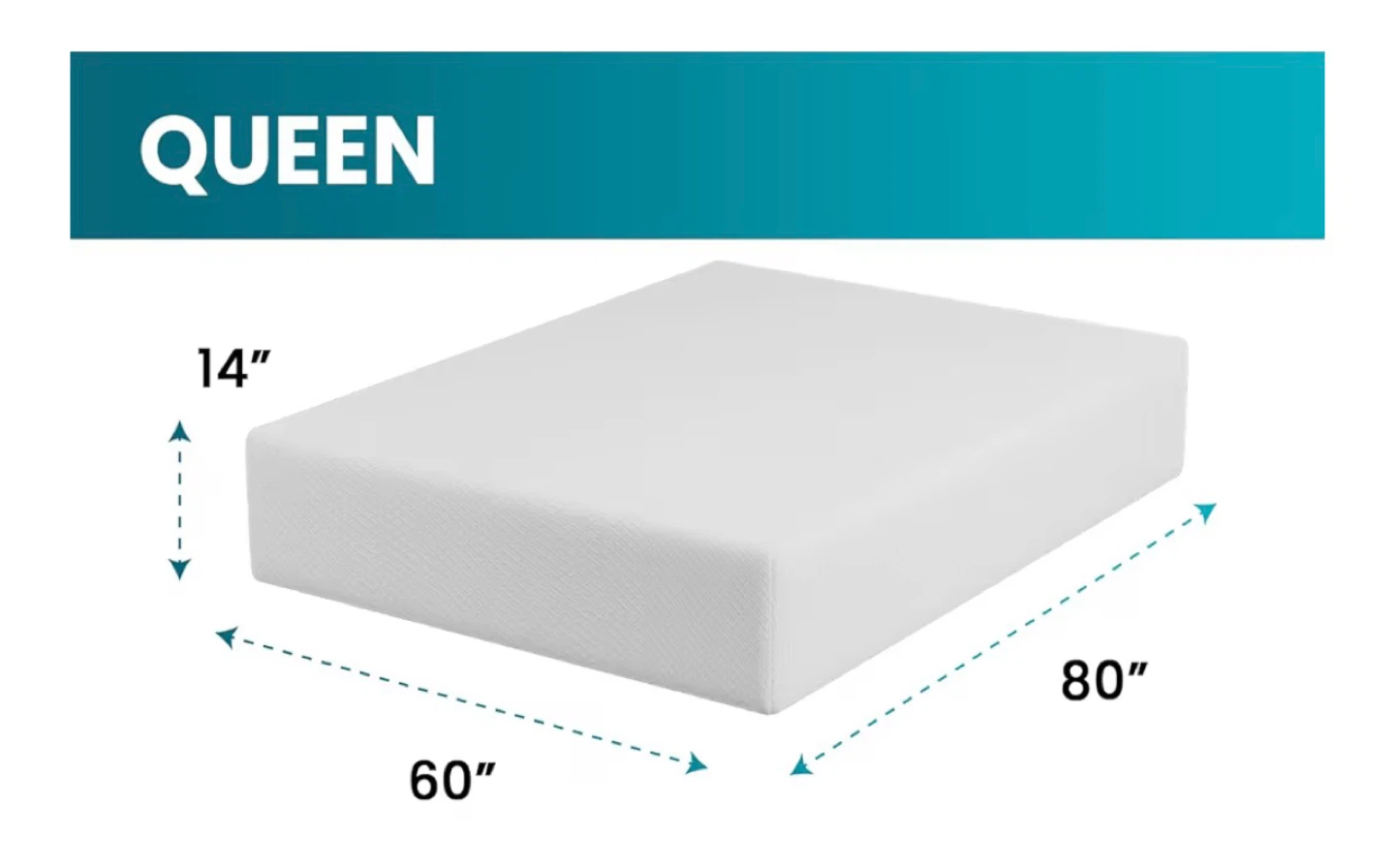 Queen Size 14" Gel Memory Foam Mattress - photo 2