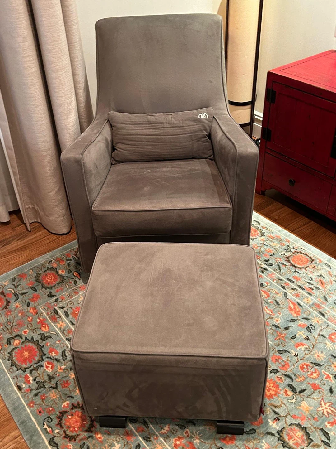 Comfortable Glider Rocking Chair with Ottoman - photo 4