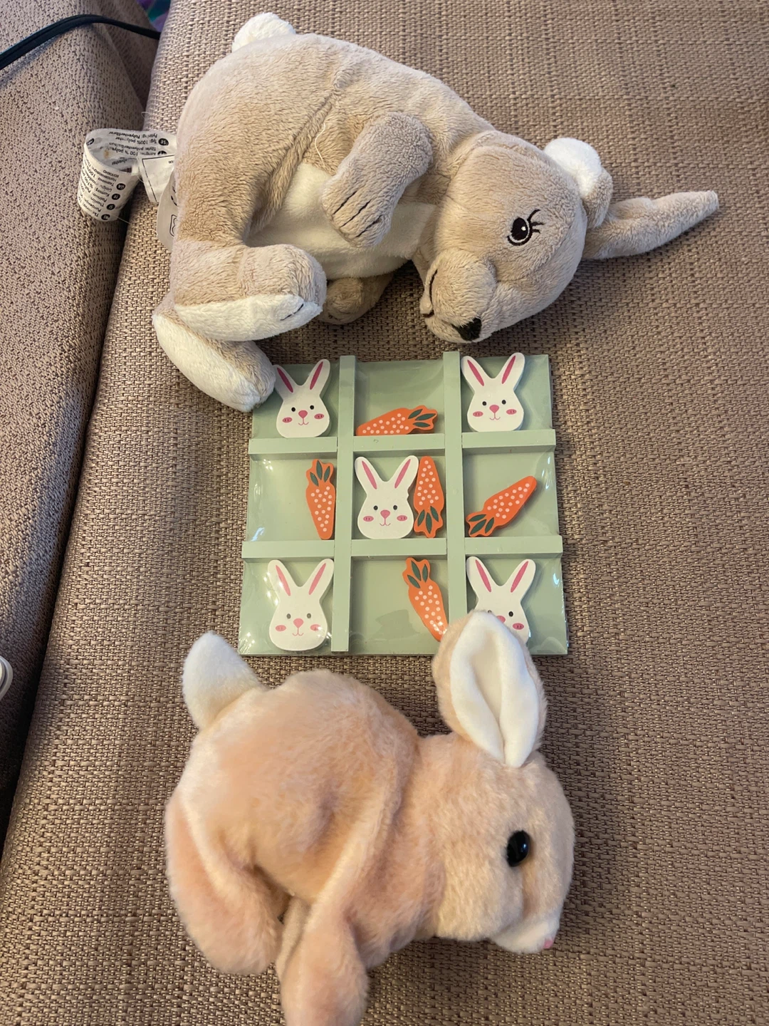 Bunny Tic Tac Toe Game with Plush Toys