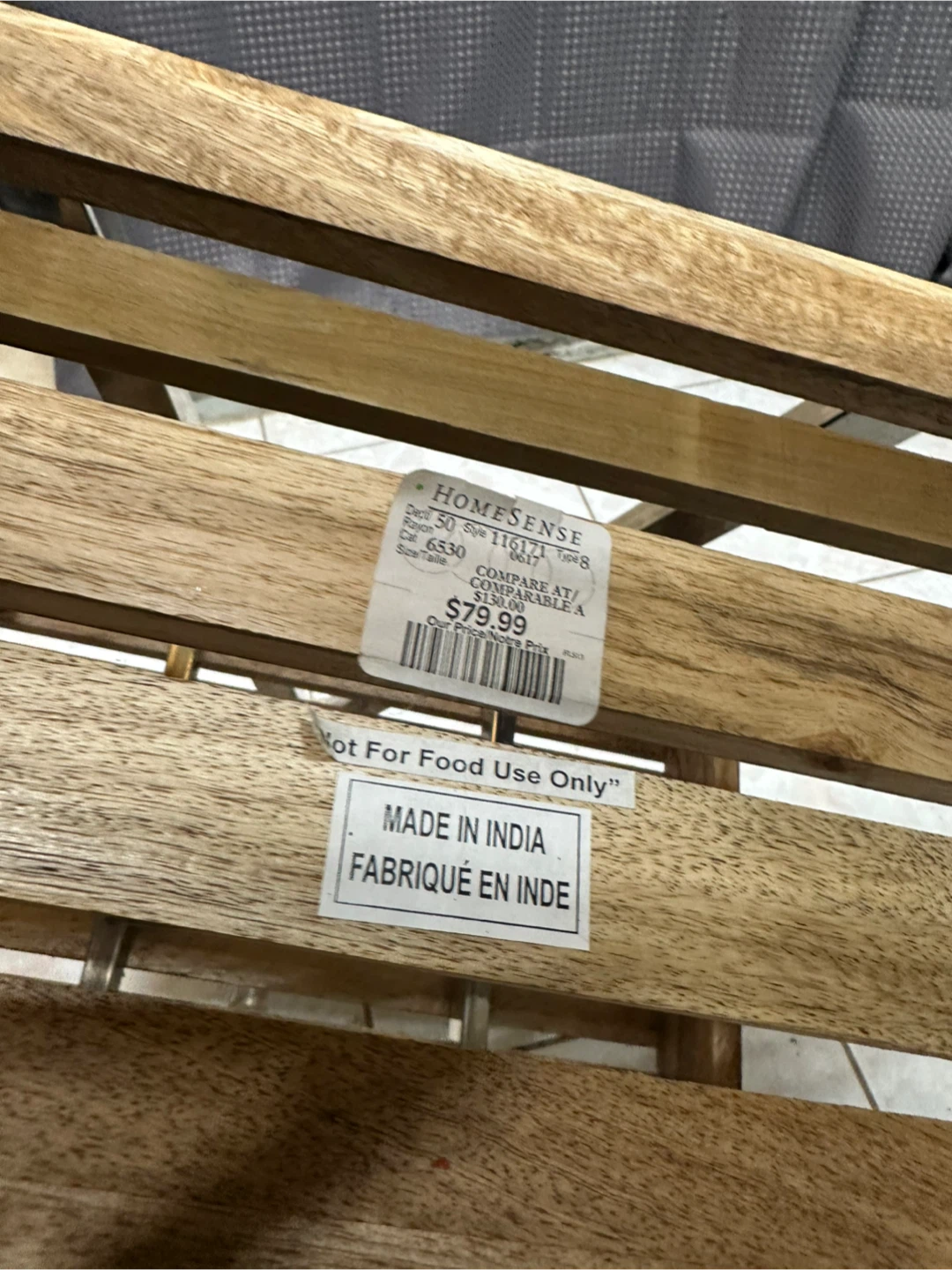 HOME SENSE 3-Tier Wood & Metal Shelf Unit - photo 3