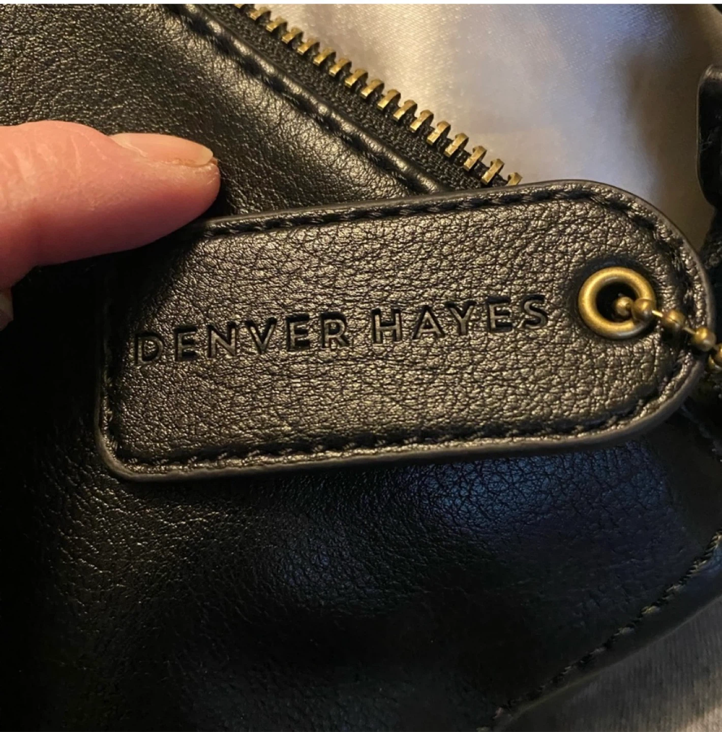 DENVER HAYES Black Leather Shoulder Bag - photo 2