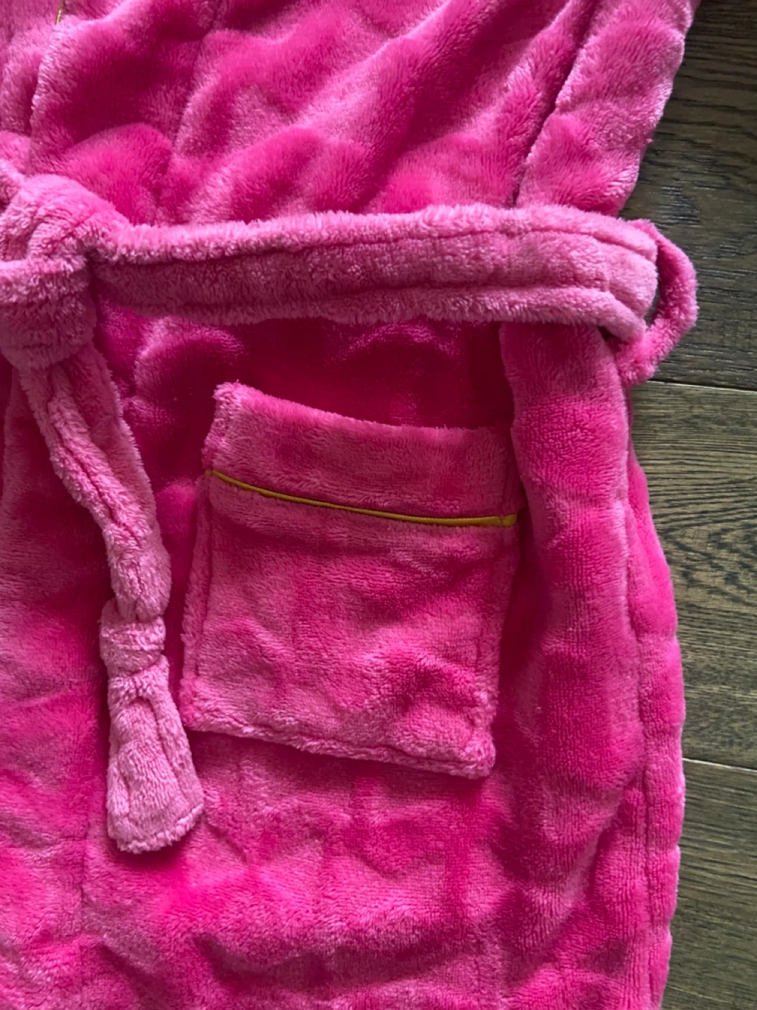Nicole Miller Girls Hot Pink Plush Robe Size 4/5 - photo 3