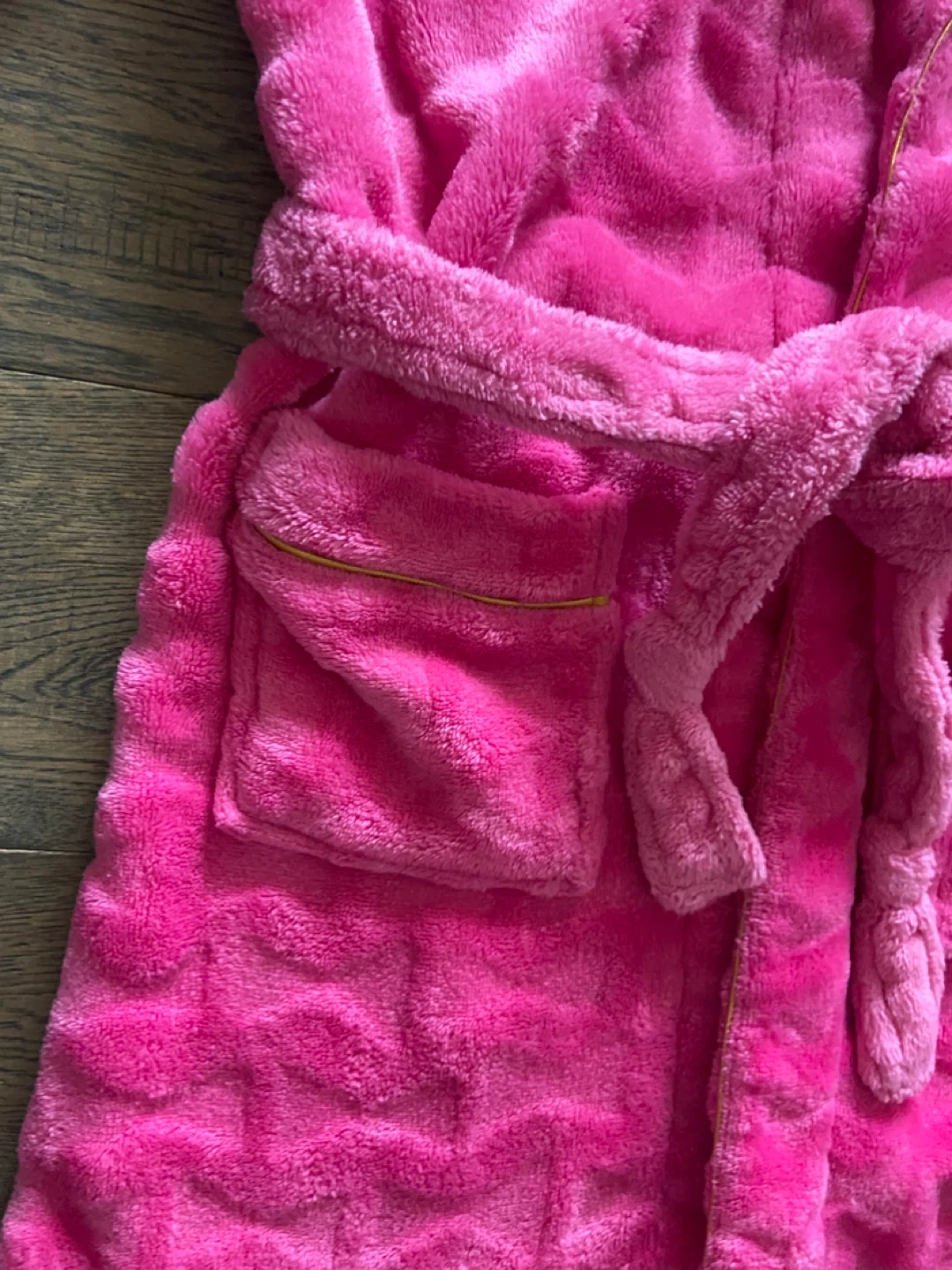 Nicole Miller Girls Hot Pink Plush Robe Size 4/5 - photo 4