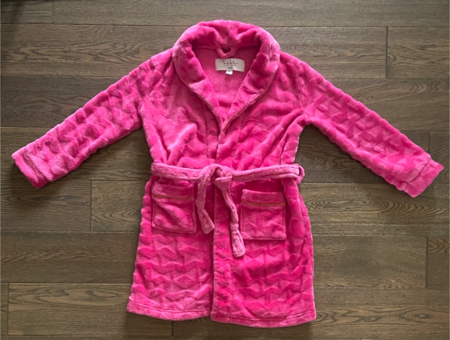 Nicole Miller Girls Hot Pink Plush Robe Size 4/5