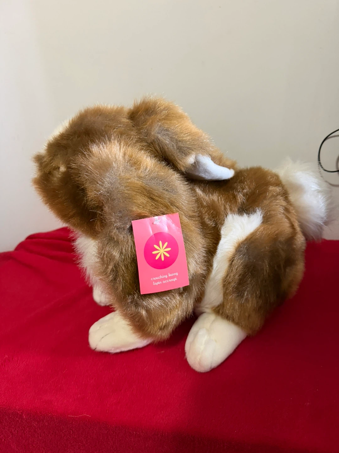 Large Crouching Bunny Plush Toy - photo 2