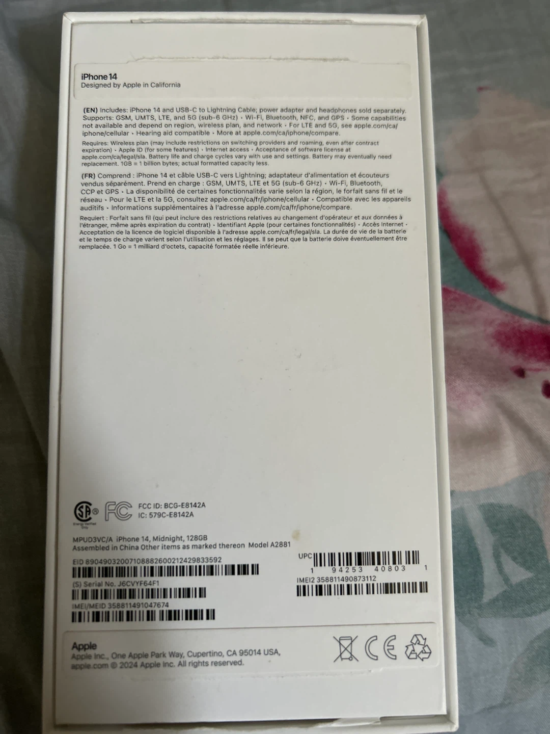 Apple iphone 14 box - photo 2
