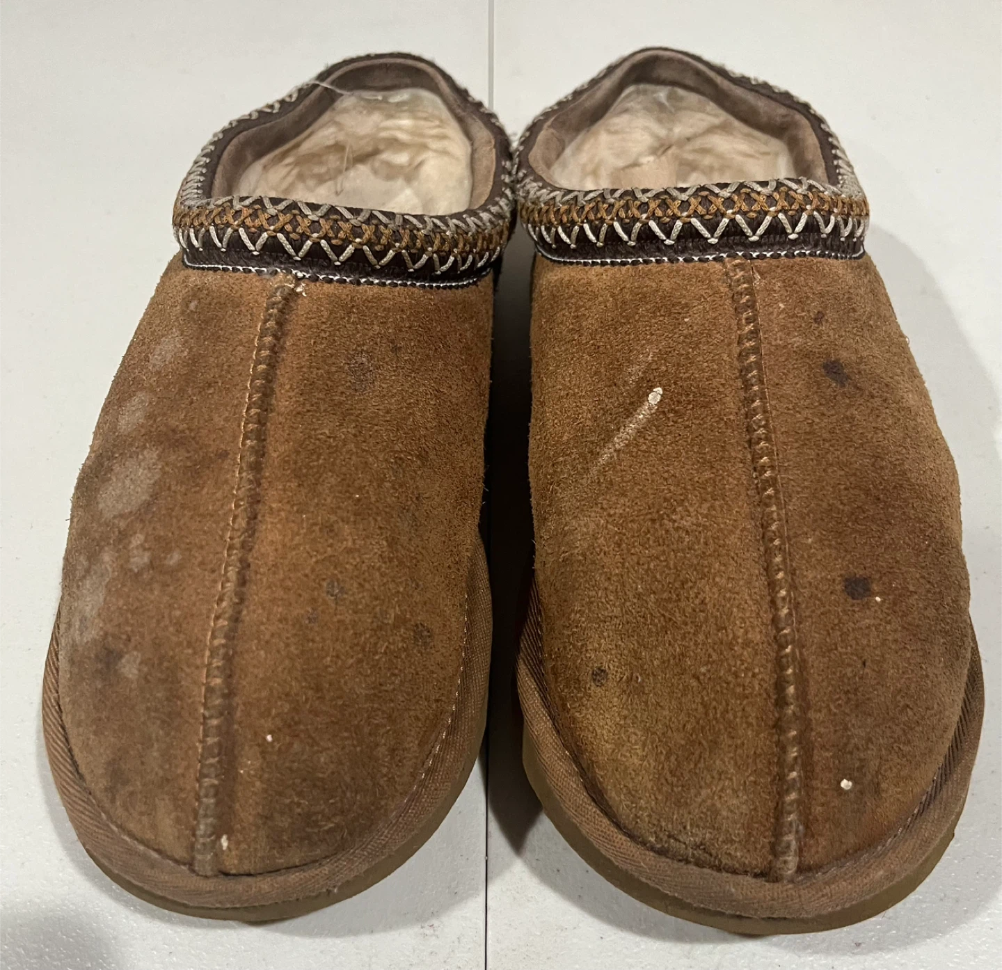UGG Brown Suede Shearling Lined Slippers 7.5 - 8