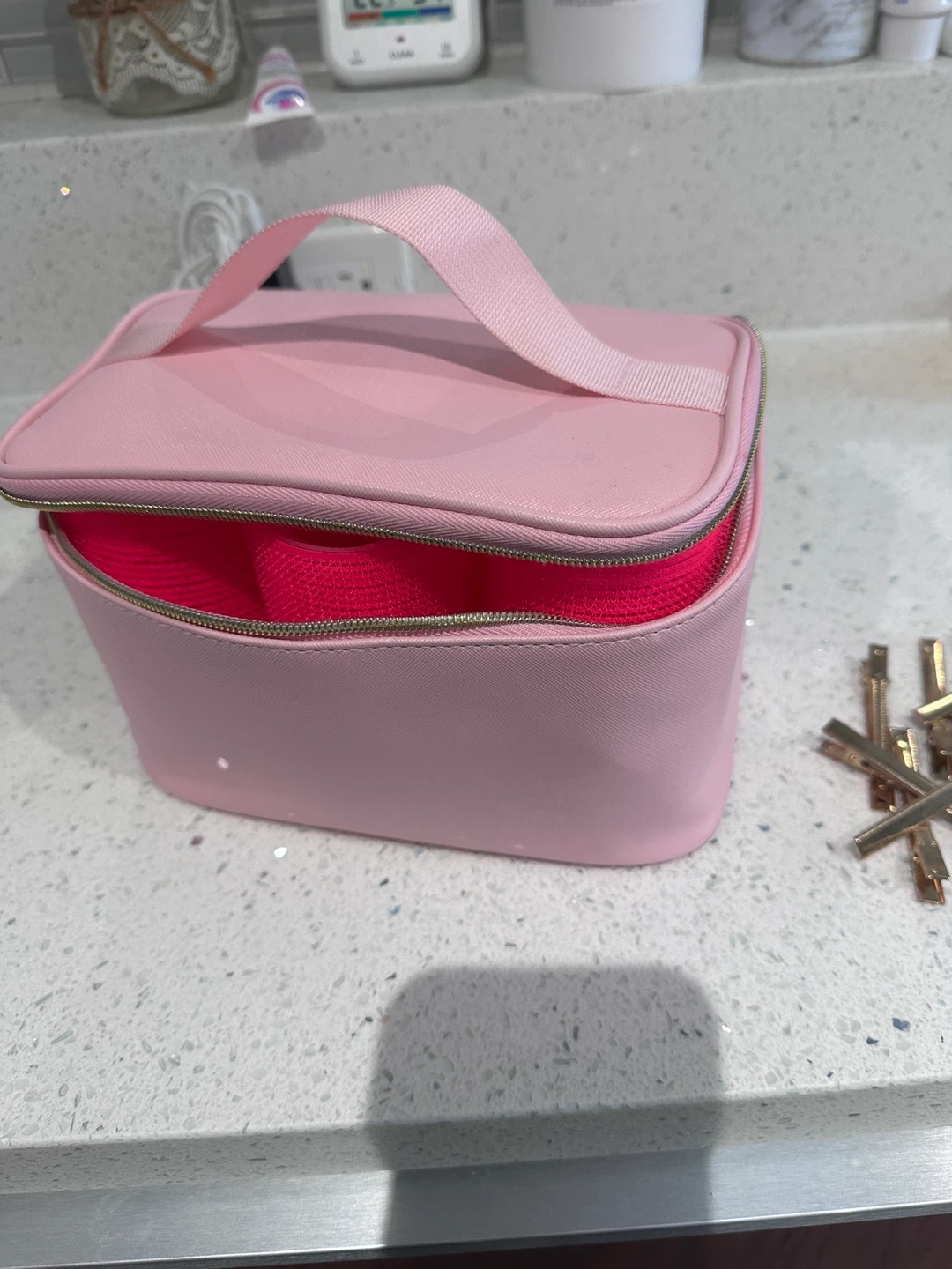 Pink Hair Roller Bag with 12 big Rollers & 12 small rollers - photo 2