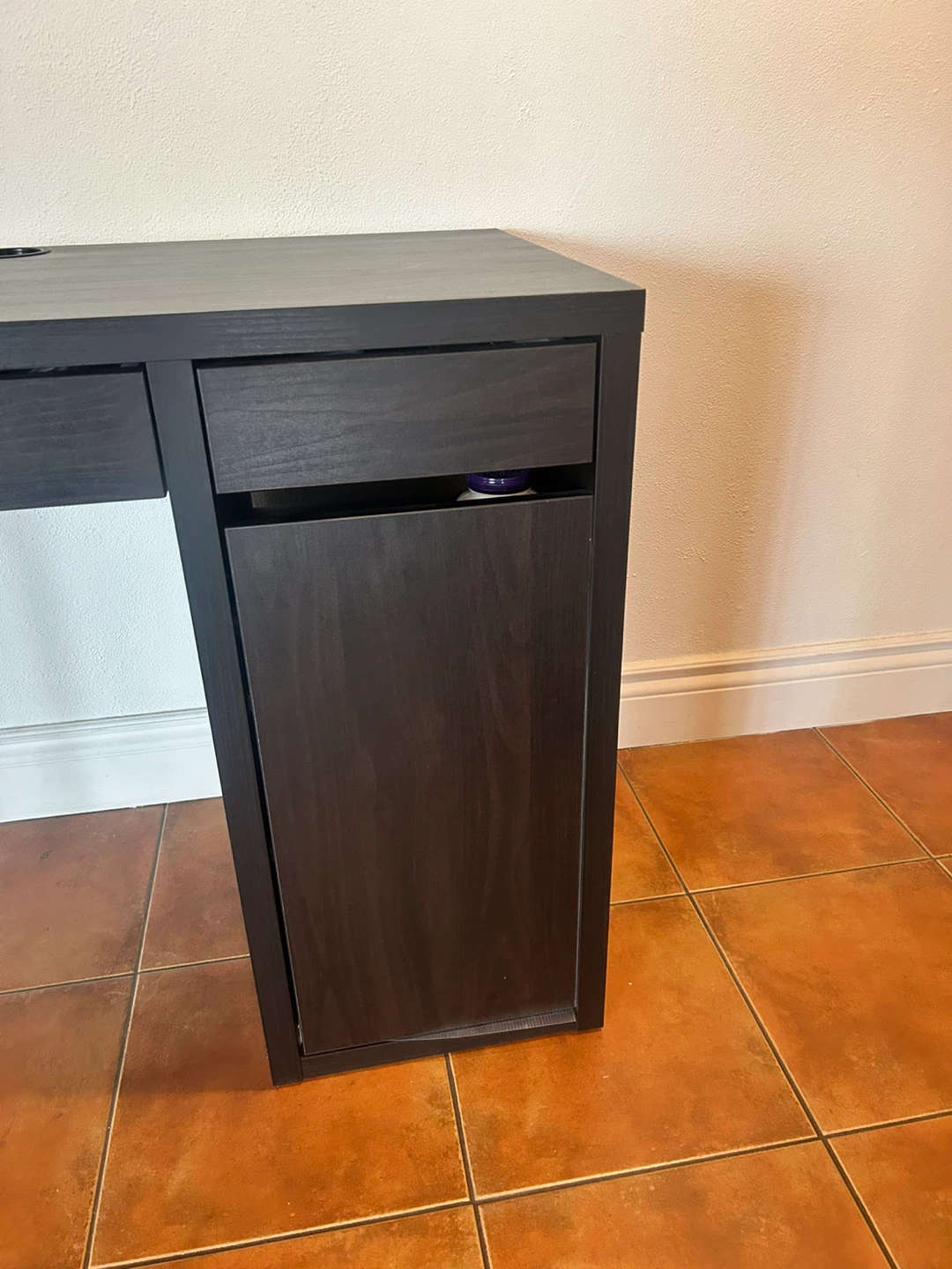 Ikea Micke - Dark Brown Desk with Drawer and Cabinet - photo 5