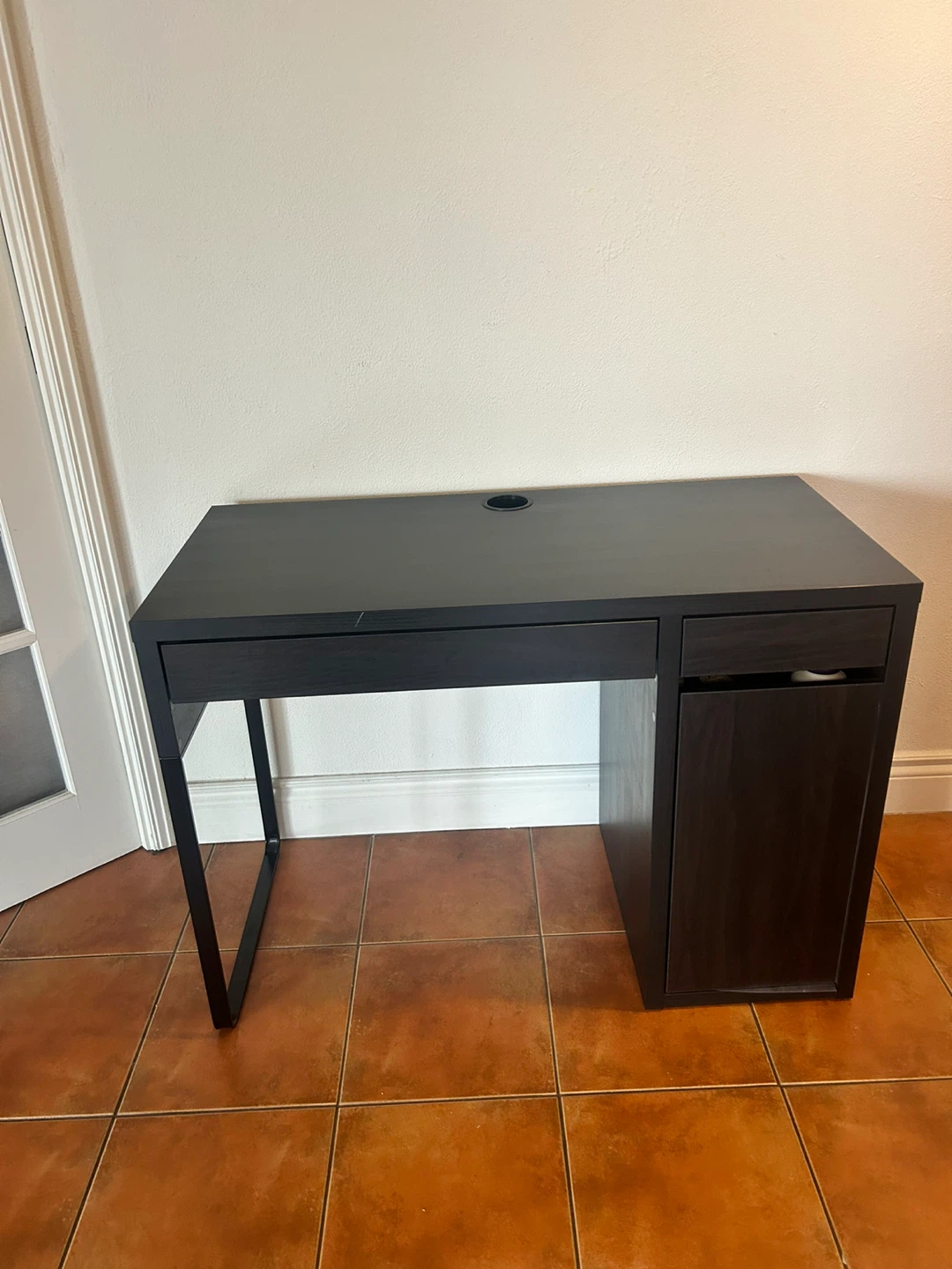 Ikea Micke - Dark Brown Desk with Drawer and Cabinet - photo 2