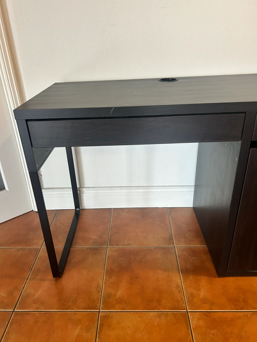 Ikea Micke - Dark Brown Desk with Drawer and Cabinet - photo 3