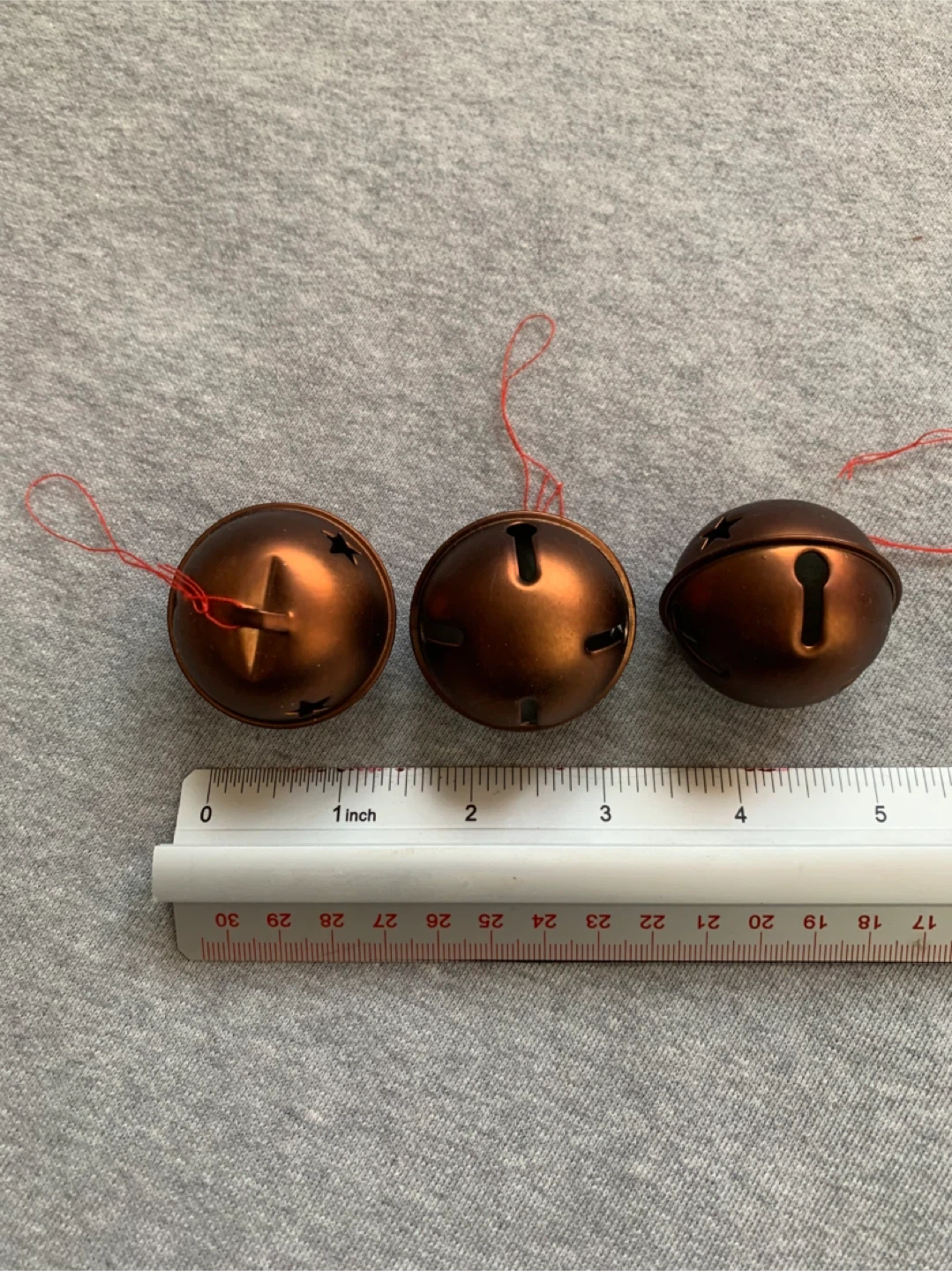Set of 3 Copper Jingle Bells - photo 2