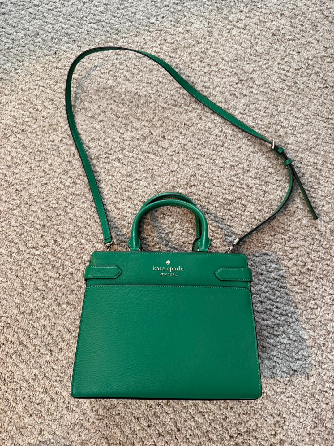 Kate Spade Green Leather Satchel Bag