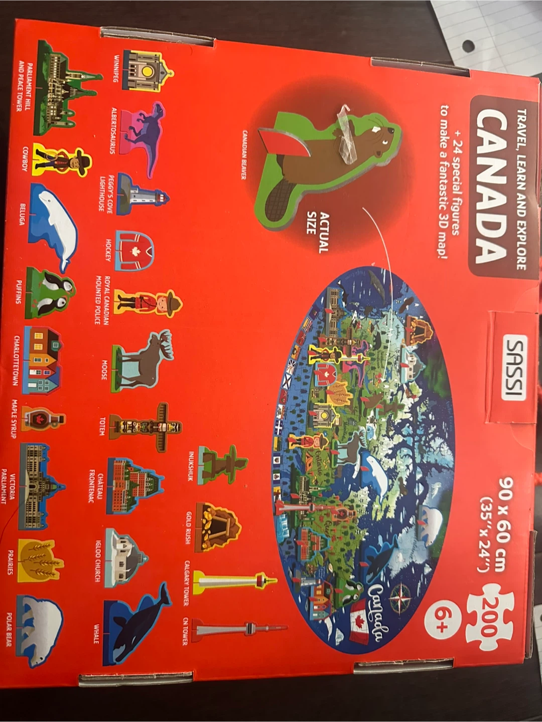200 pcs puzzles Oval Canada +24 special figures+32 pages book - photo 2